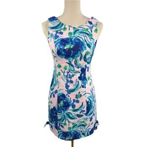 Lilly Pulitzer Milo Stretch Floral Lined Sleeveless Shift Dress Womens Size 00